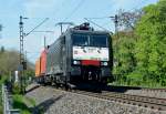 ES 64 F4-104 (189-104) MRCE Containerzug in Bonn-Friesdorf - 24.04.2015