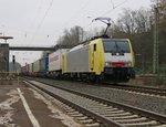189 995 (ES 64 F4-095) mit KLV-Zug in Fahrtrichtung Norden. Aufgenommen in Eichenberg am 15.11.2014.