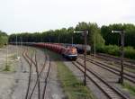 Einfahrt Nbe 232 105-9 in Cunnersdorf 28.04.09 .Fhrt im Auftrag von Spitzke.