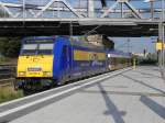 146 520-2 mit dem InterConnex Rostock - Leipzig am 02.09.2011 bei der Einfahrt in Berlin-Gesundbrunnen. 