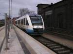 Desiro Triebwgen 701 der OLA steht abfahrbereit nach Lauterbach Mole in Bergen/Rgen am 06.04.2008