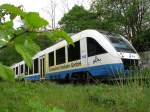 Im Bahnhof von Gadebusch angekommen ein Lint der OLA zur Rckfahrt nach Parchim ber Schwerin-Crivitz