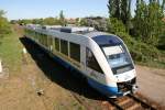 VT 703 der OLA Schwerin am 30.04.2006 als Sonderzug unterwegs nach Zarrentin ber Wittenburg hier bei der Einfahrt in den Bahnhof von Hagenow Stadt