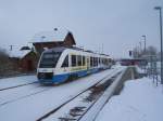 VT 701 der OLA Schwerin im Bahnhof von Gro Brtz am 11.03.2006
