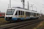 Seltener Gast auf der Strecke Rostock-Gstow:OLA79762 von Gstrow nach Rostock Hbf bei der Einfahrt im Rostocker Hbf.26.11.2011 