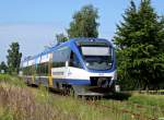 Ostseeland Verkehr GmbH VT 0002 nach Ueckermnde Stadthafen am 09.07.11 in Torgelow 
