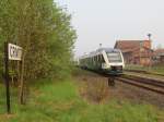 VT 702 der Ostseeland Verkehr GmbH im Bahnhof von Crivitz am 04.05.2012