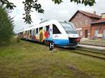 VT 706 im Bahnhof von Chrivitz am 27.09.2012 auf dem Weg nach Parchim 