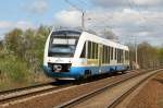 Ostseelandverkehr mit BR 648 Triebwagen 705 von Schwerin nach Parchim. 18.04.2007