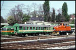 Am 11.5.1991 gab es bei der RAG u. a. noch Bereisungsfahrzeuge. So standen neben der Henschel RAG 455 in Gladbeck West mehrere Umbauwagen in RAG Farben und der Schienenbus 750.