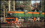 Elektroloks RAG 005 und 002 im BW Gladbeck am 5.11.1995.