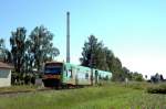 VT 23 und VT 15 als RB von Plattling nach Bayerisch Eisenstein am 02.06.2010 kurz vor Pankofen.
