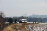 VT 02 + VT 08 als DPN 91801 am 28.11.2010 bei Hirschau (Strecke Amberg-Schnaittenbach). Veranstalter dieser Fahrten war der neugegrndete Verein Amberger-Kaolinbahn.

