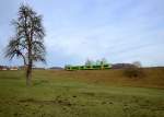 650 652 (VT 17) + 650 656 (VT 21) als RB nach Bayerisch Eisenstein am 25.12.2012 bei Triefenried.