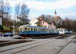 VT 07 + VS 28 von der Wanderbahn am 30.12.2012 abgestellt im Bahnhof Viechtach.