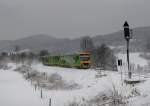 650 662 (VT 27) + 650 655 (VT 20) als RB nach Bayerisch Eisenstein am 17.01.2013 bei Triefenried.