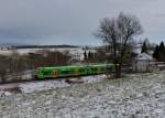 650 655 (VT 20) + 650 653 (VT 18) als RB nach Bayerisch Eisenstein am 13.01.2013 bei Triefenried.