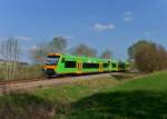 650 650 (VT 15) + 650 661 (VT 26) als RB am 25.04.2013 bei Triefenried.