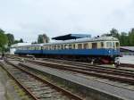 Regentalbahn VT07+VS28 auf dem Weg zur  Tanke  bevor es zur Sonderfahrt nach Gotteszell geht. Viechtach 01.06.2013.