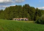 650 563 (VT 63) + 650 565 (VT 65) als RB nach Plattling am 30.06.2013 bei Rohrbach.