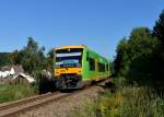 650 662 (VT 27) + 650 660 (VT 25) als RB nach Plattling am 24.09.2013 zwischen Rohrbach und Triefenried.