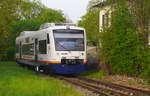 VT 503 (650 597-7) wurde kurzfristig am Streckenende in Breisach abgestellt (12.4.17).
