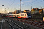 BTH (Bombardier Transportation Henningsdorf) 6442 408 erreicht im Einsatz für die SWEG als RE10b Heidelberg Hbf zur Fahrt nach Heilbronn Hbf.