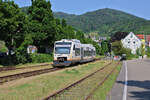 SWEG 650 597 verlässt Kappelrodeck in Richtung Achern. (29.05.2023)