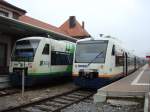 Dieseltriebzge der BSB+SWEG ,  im Bahnhof von Breisach am Rhein  Nov.2008