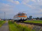 Der SWEG Schienenbus bei Gottenheim (Sonderfahrt), als Ersatz fr zwei circa 40Jahre jngeren SWEG Zge, die in Gottenheim liegen geblieben sind.