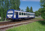 SWEG VT 127 verlässt am 14.06.2012 den Bahnhof Riegel-Ort in Richtung Riegel-DB.