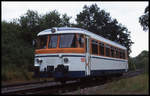 Am 9.8.1999 stand der MAN VT 11 der SWEG frisch lackiert und ohne Beschriftung im SWEG BW Neckarbischofsheim.