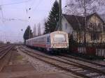 NE81 (1. Serie) der SWEG im Februar 1997 in Bad Krozingen auf der Mnstertalbahn.