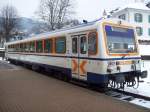 VT 125 der SWEG Ottenhfen steht am 20.02.2009 am Bahnsteig seines Heimatbahnhofs Ottenhfen im Schwarzwald.Er wartet auf die Abfahrt nach Achern.