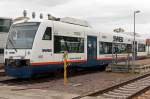 650 600-9 ( VT 506 SWEG Sdwestdeutsche Verkehrs-AG ) wartet im Bw Endingen auf seinen nchsten Einsatz auf der Kaiserstuhlbahn; 14.09.2013, Endingen Bw