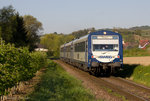 SWEG VT 127, 126 und VS 202 waren am 06.05.2016 unterwegs zwischen Bötzingen und Eichstetten.