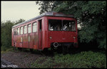 Neckarbischofsheim am 12.08.1989: Auf einem Abstellgleis nahe dem Depot der SWEG stand dieser VB 116 WEG.
