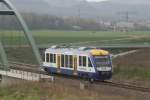 Der HEX nhert sich Blankenburg/Harz und berquert die B6n; 17.04.2008