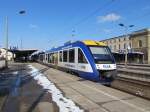 Doppeltraktion Lint des HEX im HBF nach Magdeburg  am 13.03.2013