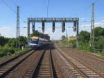 Durchfahrt in Magdeburg Buckau fr das Doppelgespann Hex Lint Nach Tahle am 31.07.2013