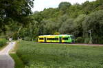 VT 365 hat am 10. August 2021 Schwieberdingen verlassen und fährt nun durchs Münchinger Tal Richtung Korntal.