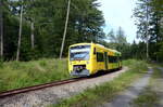 Noch etwas mehr als 1Km, dann hat VT 365 a, 10. August 2021 den Endbahnhof Heimerdingen erreicht.