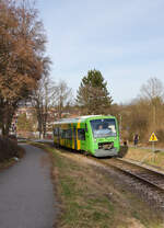 VT 363 als RB47 Heimerdingen-Korntal am 12.02.2022 in Münchingen. 