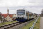 WEG (Tälesbahn) VT 446 + 445 // Aufgenommen zwischen den Stationen Linsenhofen und Neuffen. // 16. März 2018
