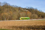 VT 363 als RB47 Heimerdingen-Korntal am 12.02.2022 zwischen Schwieberdingen und Münchingen.