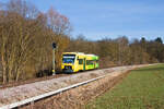 VT362 als RB47 Korntal-Heimerdingen am 12.02.2022 zwischen Münchingen und Schwieberdingen.