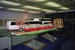 Ein Modell eines WEG Schienenbus im Auwrter (Neoplan) Museum in Stuttgart.