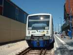 Regioshuttle VT 446 Agnes der Tlesbahn Nrtingen - Neuffen (WEG) in Neuffen am 02.08.2002
