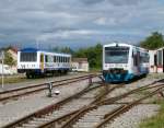 Regio-Shuttle im Bahnhof Weissach. Mai 2006