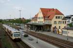 VT 211, 224 und 202 stehen am 27. April 2007 im Balinger Bahnhof (KBS 766) und warten auf den Gegenzug.